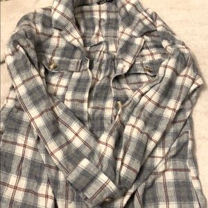 Button down plaid top